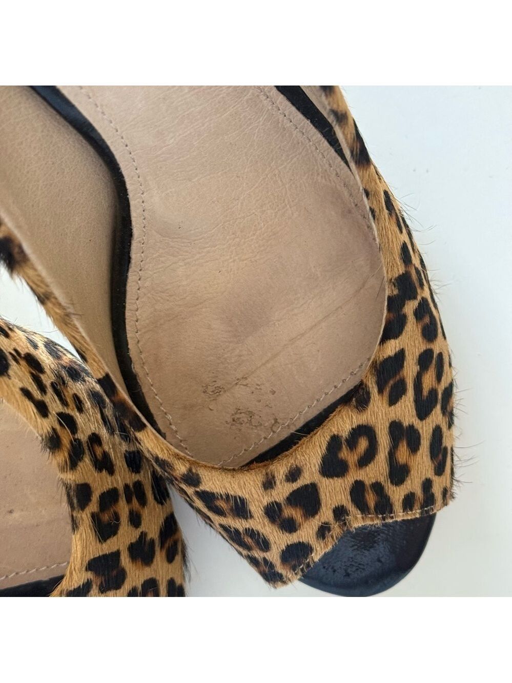 Leopard Print Stilettos Spiked high heels open toe 
Women’s 9 USA Party Wedding - Picture 8 of 16